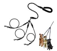 3 laisses pour Chiens sans enchevêtrement, Rotation à 360 ° Anti-enchevêtrement 3 laisses pour Chiens avec poignée Robuste, adaptées au Transport de Plusieurs Animaux de Compagnie Bien-aimés pour Les