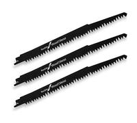 3 lames de scie de rechange 220mm pour scie sabre 20V FUXTEC FX-E1SS20 - Scie électrique Li-Ion - sciage du bois jusqu'à 150mm - métal jusqu’à 8 mm