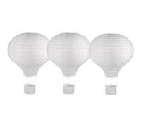 3 lampions en papier montgolfière à chassis métallique Ø 30 x 40 cm - Rayher Blanc G