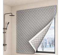3 Layer Insulation Thermal Insulated Window Cover Curtain,Windows Draft Blocker For Winter Keeping Cold Out No Drilling,Soundproof Window Curtains For Living Room Kitchen,Gris,W120xH220cm