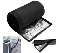 3 Layers HVAC Copper Pipe Insulation Cover,72x10.2 Inch 600D Oxford AC Foam Pipe Covers,Waterproof Oxford Central Air Conditioning Line Insulation Sleeve Wrap for Outdoor (Black, 72*10.2in)