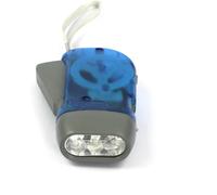 3 Led Hand Wind Dynamo Torch For Travel Emergency Camping Climbing Hiking (Blue)