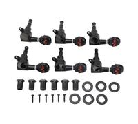 3 Left 3 Right Tuning Keys, Fully Enclosed Knob Zinc Alloy Machine Head Tuners, Guitar Tuning Pegs for Acoustic Electric Guitar, Installation with Screw
