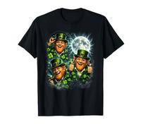 3 Leprechaun Moon Vintage années 90 USA Wild Retro Night Sky T-Shirt