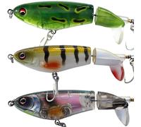 3 Leurre de Surface Pêche Carnassier - 90 mm 15g - Whopper plopper pour Brochet Perche et Black Bass Popper stickbait Grenouille Flottant Eau Douce