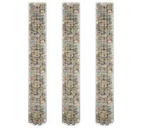 3× Lit Surélevé à Gabion Circulaire Acier Galvanisé Ø30x150 cm Jardin vidaXL