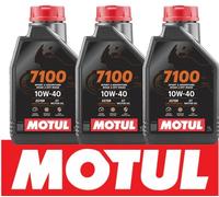 3 Litres D'Huile Moteur Moto Motul 7100 10W-40 4T API SP, JASO MA2 (2023)