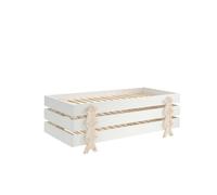 3 Lits Modulo Smiley Blanc Empilables 90x200 L 203,6 X Lg 93,8 X H 27,5 Cm