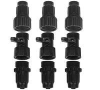 3 lots de connecteurs pour tuyau d'arrosage extensible Xhose femelle mâle, kit de réparation With On/Off Values
