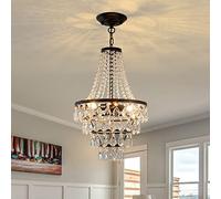 3 lumières Gold Crystal Chandelier Réglable Plafonnage plafonnier Light Aymat Pentdant pour Salle à Manger