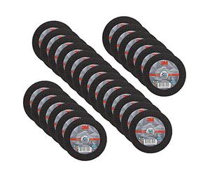 3 m Argent Cut-off Roue 87461, T1, 10,2 cm X .035 "x 3/20,3 cm, Noir (Lot de 25)