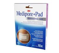3M Medipore+ Pansement Stérile 10x10cm 10uts