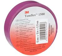 3 M tvio1510 Temflex 1500 vinyle électrique Ruban isolant, 15 mm x 10 m, 0,15 mm, violet
