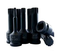 3" M5 M19 12" Drive Socket Adapter 12 Point Socket Tournevis Bit Compatible avec 1/2" Clés électriques et Cliquets pour réparation automobile et machines (M8)