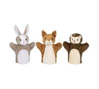 Goki - 3 marionnettes animaux 24 cm - ecureuil, lapin et hérisson G