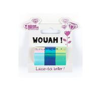 3 Tapes IRIDESCENT Blanc Bleu Vert 15mmx5m Multicolore G