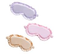 3 Masque De Sommeil Nuit Soie Dentelle Soie Double Face Sombre Doux