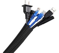 3 Metre Flexible Adjustable Cable Sleeve 13-23mm Braided Cable Management Storage Cable Management Split Split Cable Cover Desktop Cable Cover for TV/PC/USB/Audio/Video Wire-3