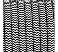 3 mètres 2 - fils Câble textile fil électrique tissu rond 2x0,75 2G0,75 zèbré tigré noir et blanc 40