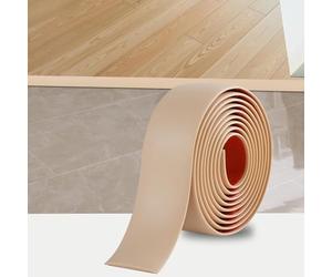 3 Mètres Bande de Seuil Barre de Seuil Auto-adhésive PVC Barres de Transition de Seuil Bande de Transition Sol pour Les Espaces Entre les Carreaux, les Sols en Bois, 7.6cm Beige Jaunâtre