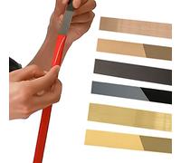 3 mètres Carrelage Autocollante Ruban Adhésif Décoratif, Moulure autocollante , Étanche Joint Ligne Bande, Bordure de plafond, pour Sols, Murs, Plafon(Size:Width 1cm/0.4inch ,Color:Noir brillant)