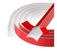 3 Mètres Moulure Adhesive, Moulure Flexible Autocollante, Moulure Murale Triangle Auto-adhésive en TPE, Moulure Angle Plafond, Bande d’étanchéité pour Douche, Murs, Cuisine, Plinthe (Blanc)