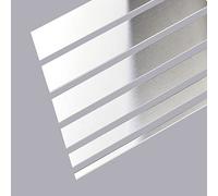 3 mètres Moulure murale en acier inoxydable Auto-Adhésive Bordure en métal flexible Moulure de garniture murale, garniture métallique pour Mur Miroir (Size:Width 7cm/2.75inch,Color:Brushed silver)