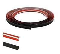 3 Mètres PVC Joint d'Étanchéité Autocollant Bordure de Finition Plan de Travail Cuisine Angle Mur, Joint Mur Intérieur Profil Finition Bande Finition Calfeutrage Moulure Plinthe,12mmx6mm Noir