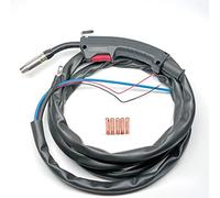 3 mètres sans valve à gaz 14AK MIG Gun Liner Stinger MAG torche de soudage sans gaz utilisation 15AK buse M6 25 pointes de contact (0,6 mm)