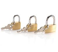 3 mini cadenas pour bagages, petit cadenas pour valise, sac à dos, casier, cadenas journal, 6 clés incluses