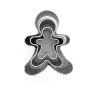 3 mini emporte-pièces inox - Bonhomme en pain d'épices