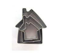 3 mini emporte-pièces inox - Maisons