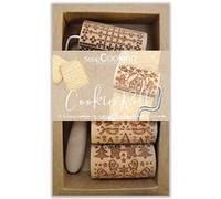 ScrapCooking - Mini rouleaux interchangeables - Bois - Motif Noël - Lot de 3