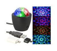 Lunartec : 3 minis boules disco RVB USB / Lightning avec capteur acoustique