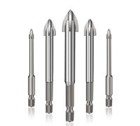 3 mm/4 mm/5 mm/6 mm/7 mm - Poignée hexagonale noire multifonction pour perceuse triangulaire - 5 pièces pour perceuse à brique en verre