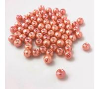 (3 mm/or rose clair 2) perles de verre - Perles rondes en verre - 30 couleurs avec trou pour bricoler, enfiler des bracelets, attrape-rêves multicolores, kit DIY mini petits grands enfants perles de