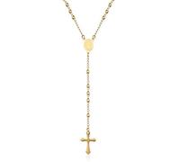 3 mm perle ovale chapelet croix pendentif collier centre religion bijoux