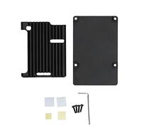 3 modèle B B+ Boîtier en Alliage d'aluminium Noir Coque CNC Oxydation anodique Dissipation Thermique Passive Design Ouvert Housse de Protection élégante pour 3 B et B+