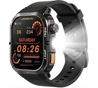 3 Montre Connectée Homme Style Robuste Écran 1 95"" Étanche 5 Atm Appel/Mes Bluetooth Lampe Led Latérale Plus De 100 Mode[WW291]