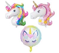 3 Morceaux De Ballons De Cheval Arc-En-Ciel, Ballons En Film D'Aluminium, Ballons D'Anniversaire Pour Enfants, Ballons Mignons, Ballons D'Animaux De Dessin Animé, Ballons D'Ambiance Dégradée