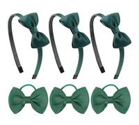 3 Morceaux De Bugstadband Et 3 Morceaux De Corde Capillaire, Accessoires De Cheveux Pour Enfants, Groupe Bowstad, Accessoires À Cheveux À La Mode Et Polyvalents, Accessoires De Coiffure (Vert).