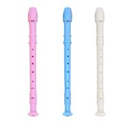 3 Morceaux De Flûtes En Plastique, Jouant Des Instruments De Musique, Des Équipements Musicaux À L'Éducation Précoce, La Pratique De La Flûte Pour Enfants Et Les Jouets Pour Enfants.