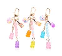 3 Morceaux De Porte-Clés d'ours, Pendentifs Mignons Et Amusants, Pendentifs De Design Créatifs, Pendentifs d'emballage Et De Décoration.