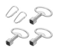 3 Morceaux De Quatre Clés D'Angle Et 2 Pièces De Carabine En Argent, Des Clés En Acier Inoxydable, Les Compteurs D'Eau Et D'Électricité.