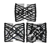 3 Morceaux De Récolte Noire, Accessoires De Cheveux Invisibles Variés, Pinces À Cheveux Télescopiques Élastiques Et Fournitures Décoratives Pour Les Coiffures.