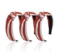 3 Morceaux De Tête À Rayures Blancs, Groupe De Cheveux De Mode, Bandeau De Lady, Accessoires De Cheveux Rétro Et Élés, Reprise De Tête De Fête De Festival, Décoration De Coiffure De Vêtements