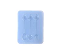 3 Moule de cuillère/fourchette en Silicone résistant à la polyvalent, cuisson, fabrication de savon, accessoire d ' art, outil cuillère fourchette moule à pâtisserie pour Desserts