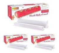 Plat / moule Scrapcooking 3 moules à Bûche de Noël + 3 insert