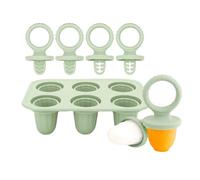 3. Moules à glace à mâcher pour nourrissons 6 cavités anneau de dentition en silicone avec bords sûrs, moule à friandises glacées et sucette dentaire, moules en silicone pour soulager les dents du