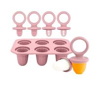 3. Moules à glace à mâcher pour nourrissons 6 cavités anneau de dentition en silicone avec bords sûrs, moule à friandises glacées et sucette dentaire, moules en silicone pour soulager les dents du